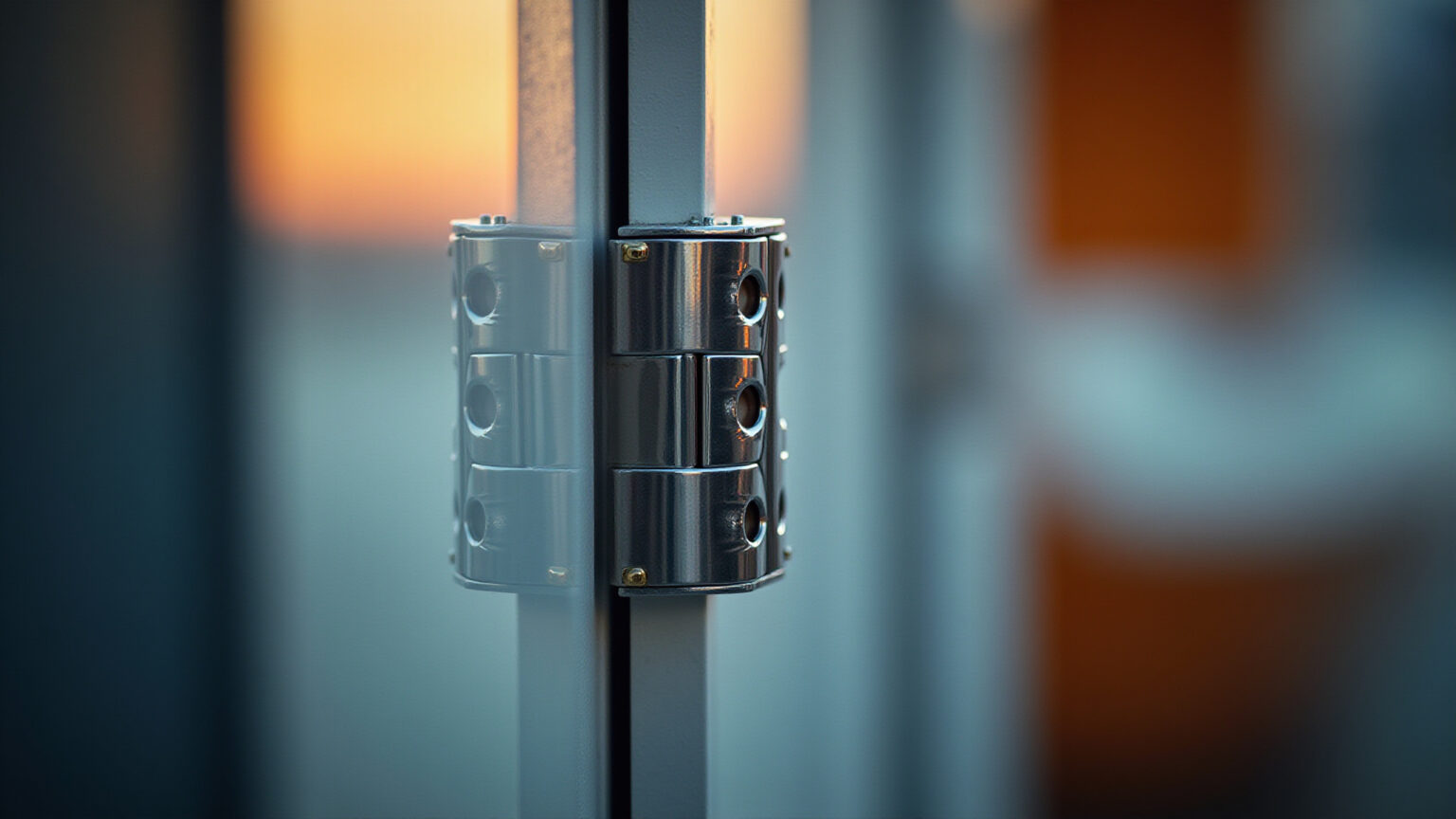 Dobradiça inox 4 furos em aço fundido para portas náuticas.