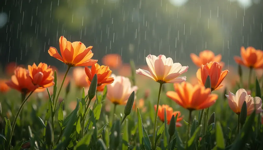Jardim de Chuva Externo: Flores Que Florescem!