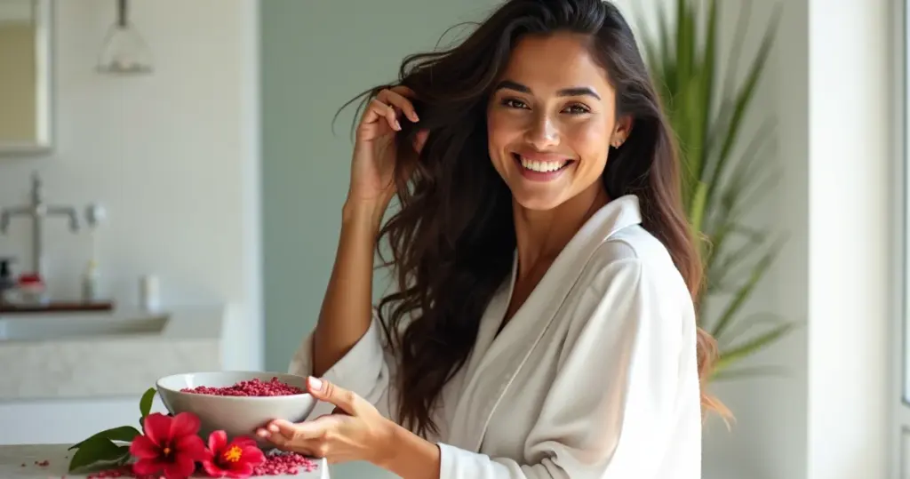 Hibisco no cabelo: o tratamento natural que devolve brilho e força aos fios