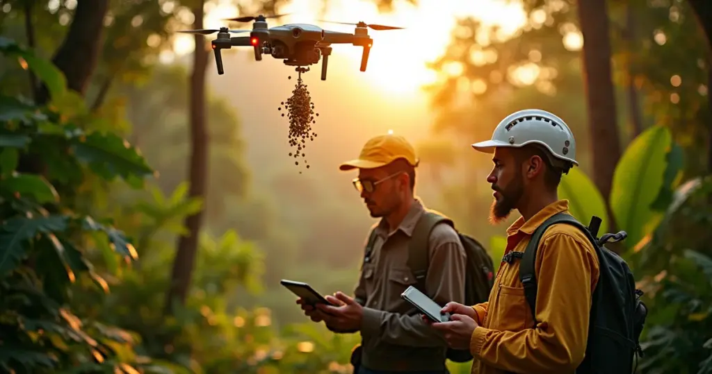 Como a tecnologia de drones está ajudando as florestas com plantio e fiscalização