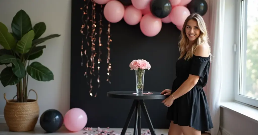 12 Ideias de Decoração de Aniversário Preto e Rosa Simples que Custa 4x Menos 12 Ideias de Decoração de Aniversário Preto e Rosa Simples que Custa 4x Menos