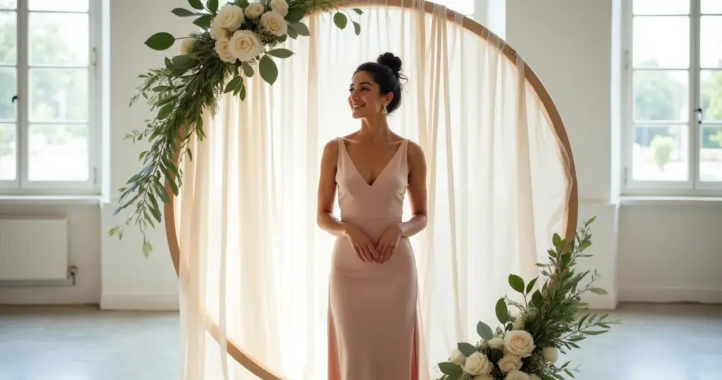 12 Ideias de Decoração de Casamento Simples com Painel Redondo