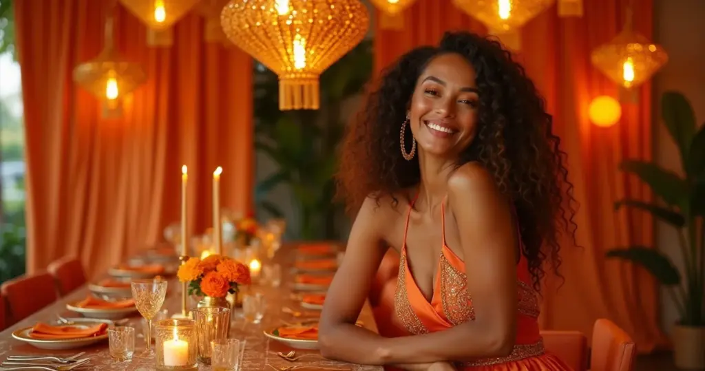 13 Ideias de Decoração de Festa Laranja e Dourado que Vão Brilhar