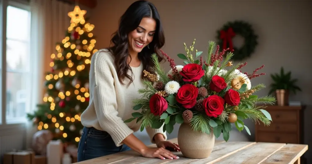 12 Ideias de Decoração de Natal com Flores para um Aconchego Inesquecível