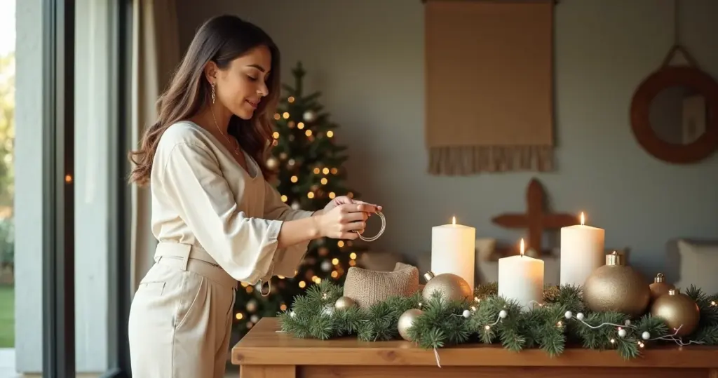 17 Ideias de Decoração de Natal para Aparador de Sala (sem Errar no Equilíbrio)