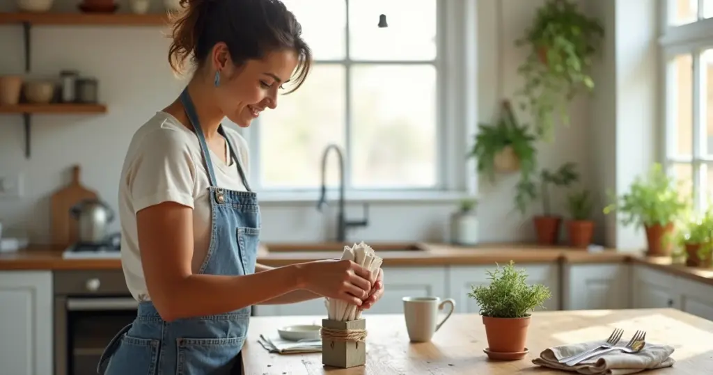 DIY porta guardanapo: transforme sua mesa em 5 minutos com economia total