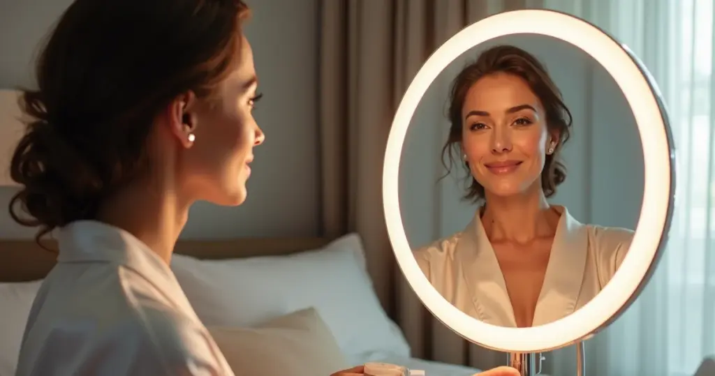 Espelho para maquiagem com LED: acerte a cor da base sem surpresas na rua Espelho para maquiagem com LED: acerte a cor da base sem surpresas na rua