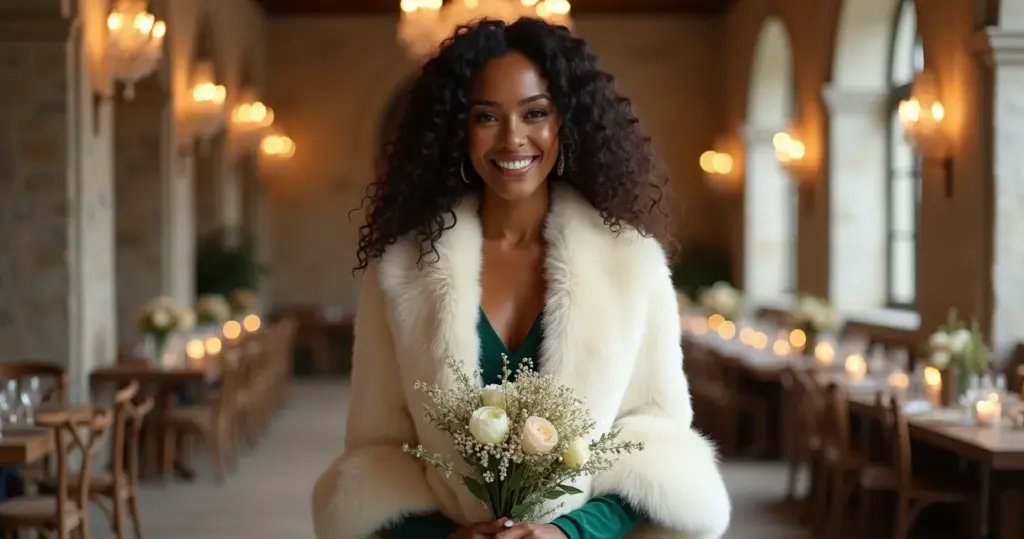 Estola para casamento no inverno: como ficar elegante sem passar frio