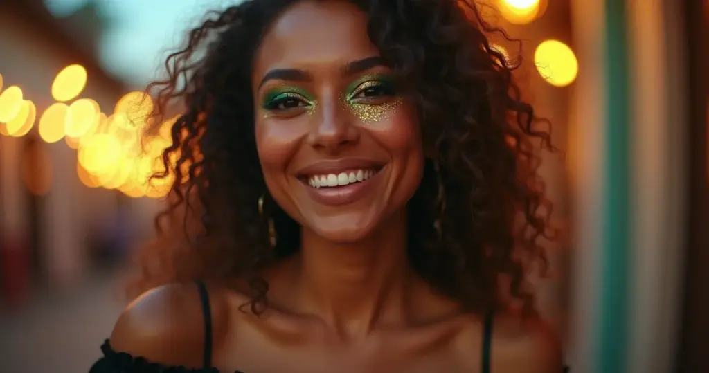 Maquiagem de Carnaval Simples: Brilhe em 15 Minutos com 1 Elemento