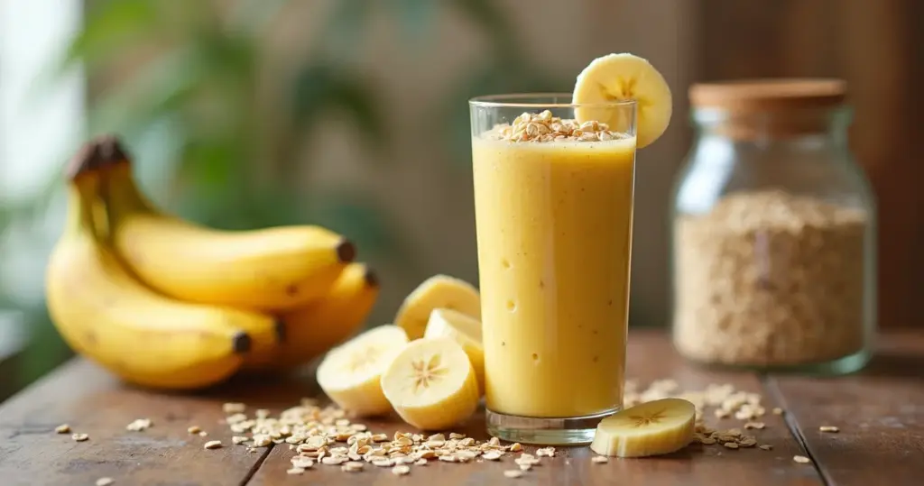 Vitamina de banana com aveia benefícios: energia por 5h em 5 minutos