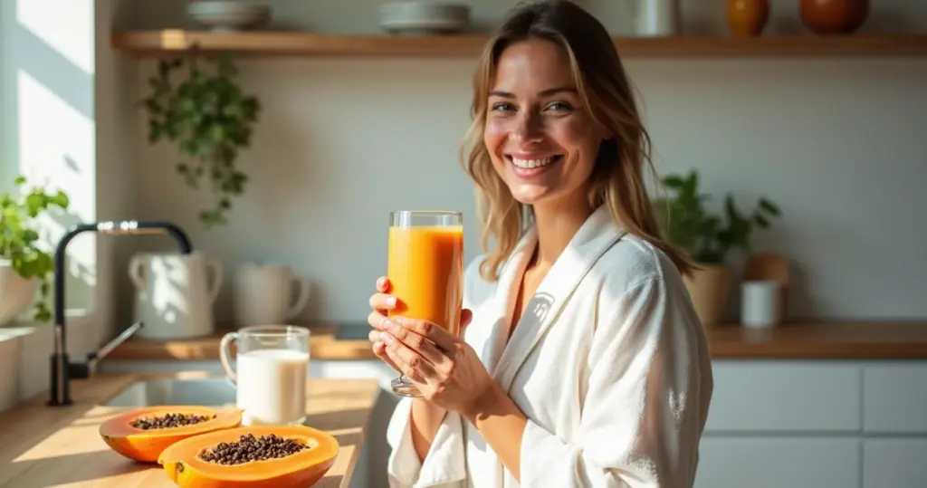 Vitamina de Mamão com Leite: Café da Manhã Perfeito em 5 Minutos Vitamina de Mamão com Leite: Café da Manhã Perfeito em 5 Minutos
