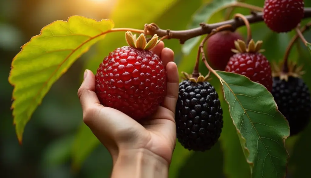 Pé de amora gigante: o segredo das frutas do tamanho de ovo