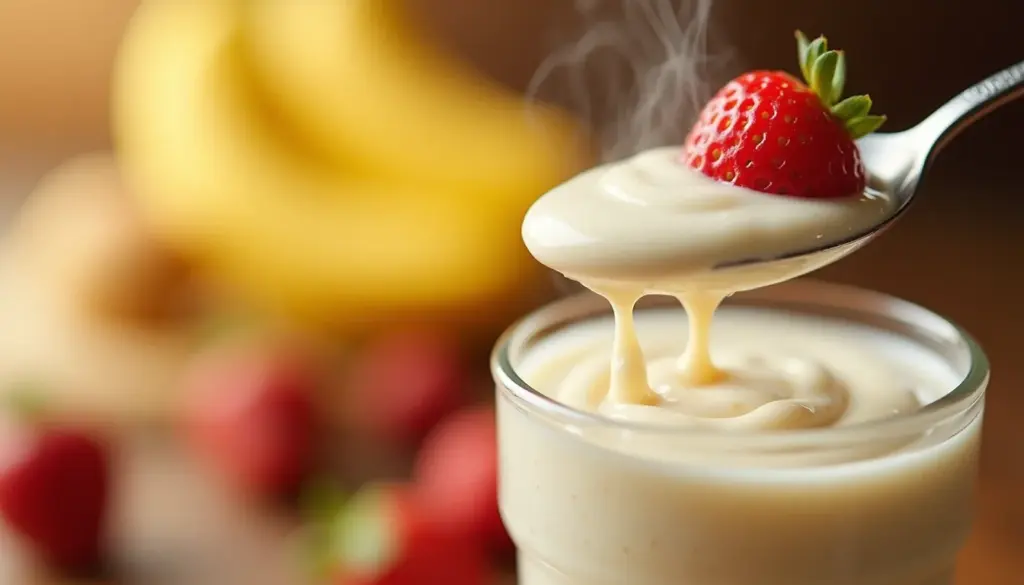 Vitamina com iogurte natural cremosa e sem erro