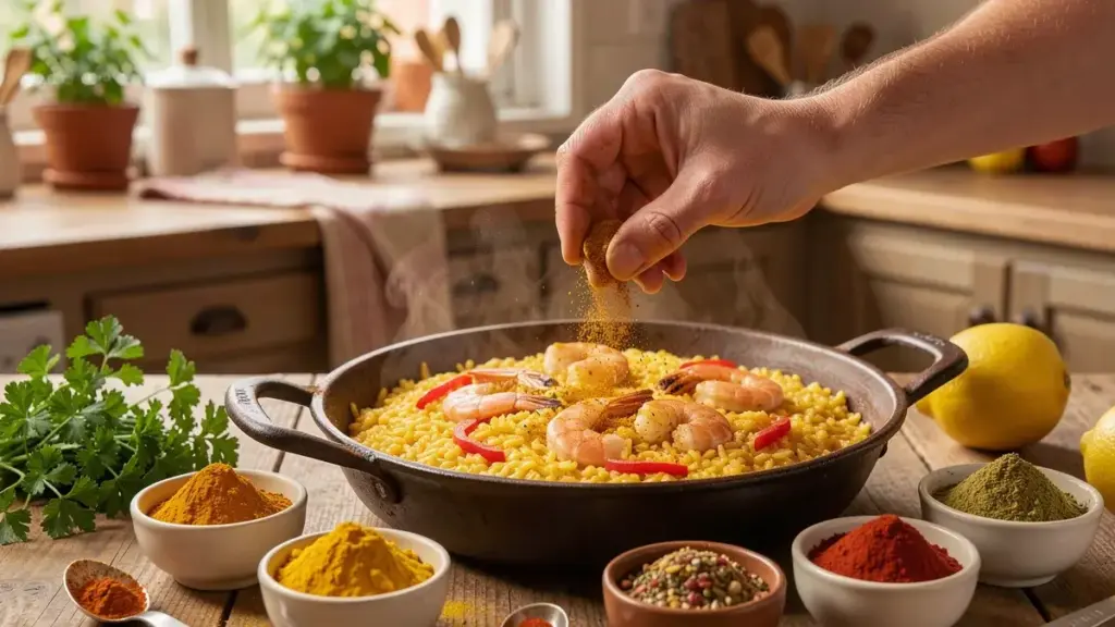Como Substituir o Açafrão Espanhol na Paella: 6 Trocas que Funcionam de Verdade Como Substituir o Açafrão Espanhol na Paella: 6 Trocas que Funcionam de Verdade