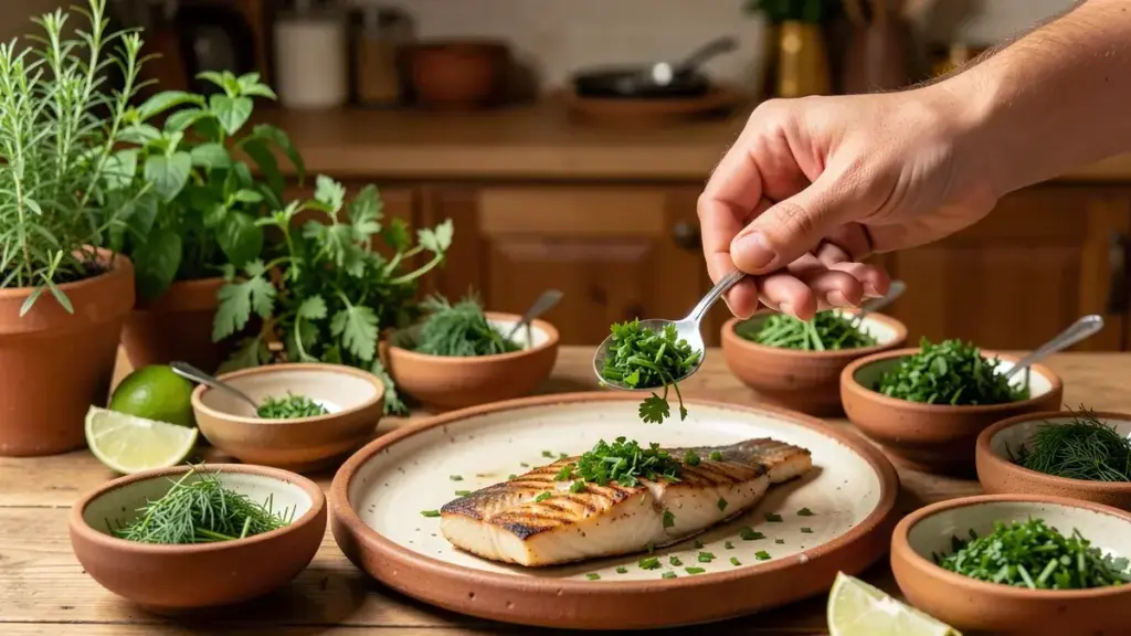 Substituto para coentro no peixe: 7 trocas que funcionam e a proporção certa